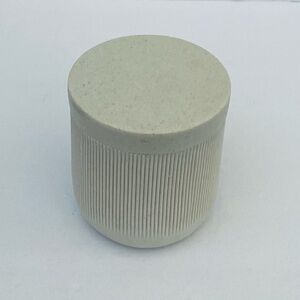 Modern Resin Canister Ribbed Finish Sand Color Threshold 4”